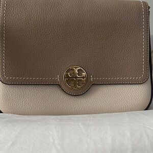 Tory Burch Brown and Cream Crossbody Bag